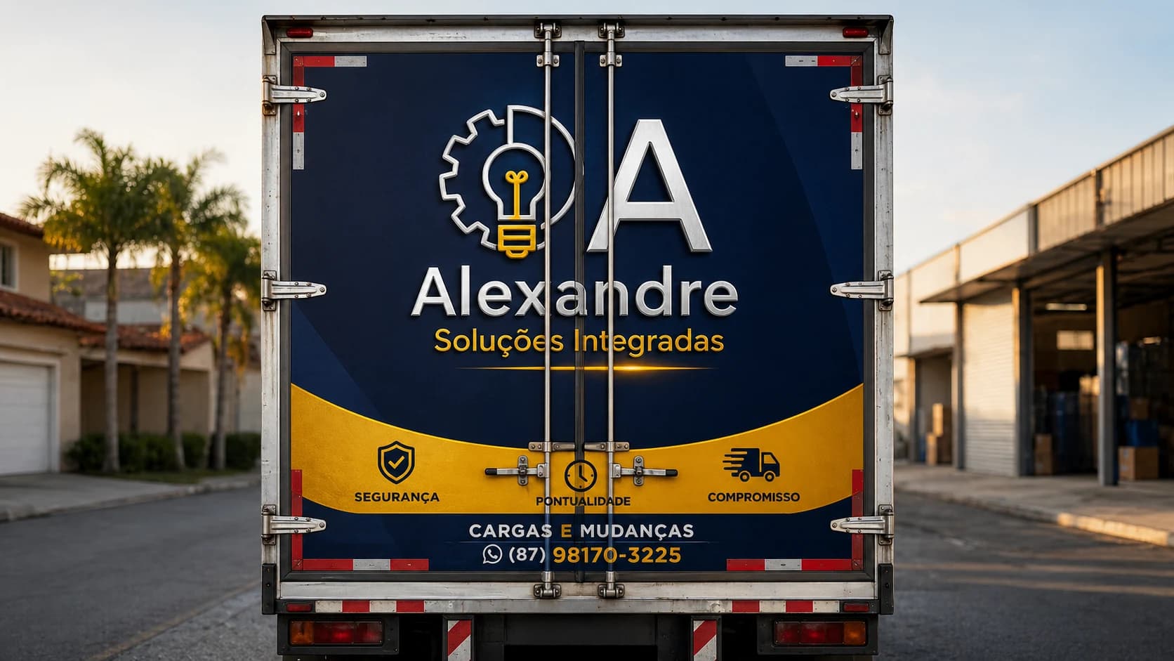 Caminhão ASI identificado pronto para rota interestadual